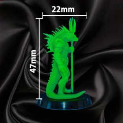Homme-Lézard Mutant – Sorcier / Mage 1 | Figurine 32 mm - Mage Corrompu | Couleurs Disponible : 🟢