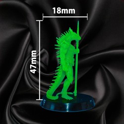 Homme-Lézard Mutant – Sorcier / Mage 1 | Figurine 32 mm - Mage Corrompu | Couleurs Disponible : 🟢