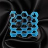 Support Mural Hexagonal pour Pots de Peinture 18 ml à 50 ml (18 Emplacement) | Couleur Disponible : 🔵 | ⚪ |