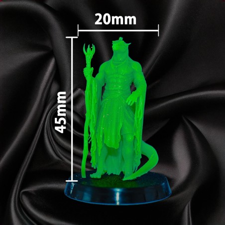Homme-Lézard Sorcier Mage #1 32 mm | GG 3D Print N Design